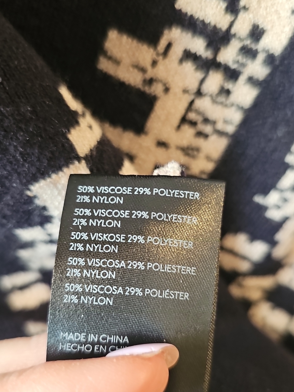 Anthropologie The Beatriz Mock-Neck Sweater Sz XL Black Cream - Picture 12 of 13